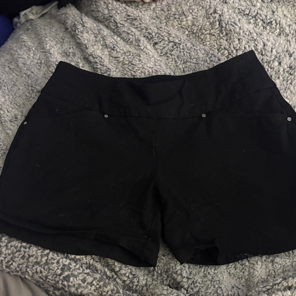 INC International Concepts Black Bike Shorts with Wide Waistband